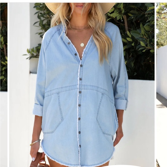 Vici Freddie frayed tunic 💘 - Picture 2 of 8